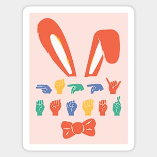 ASL Happy Easter IV - Cute Easter Magnet